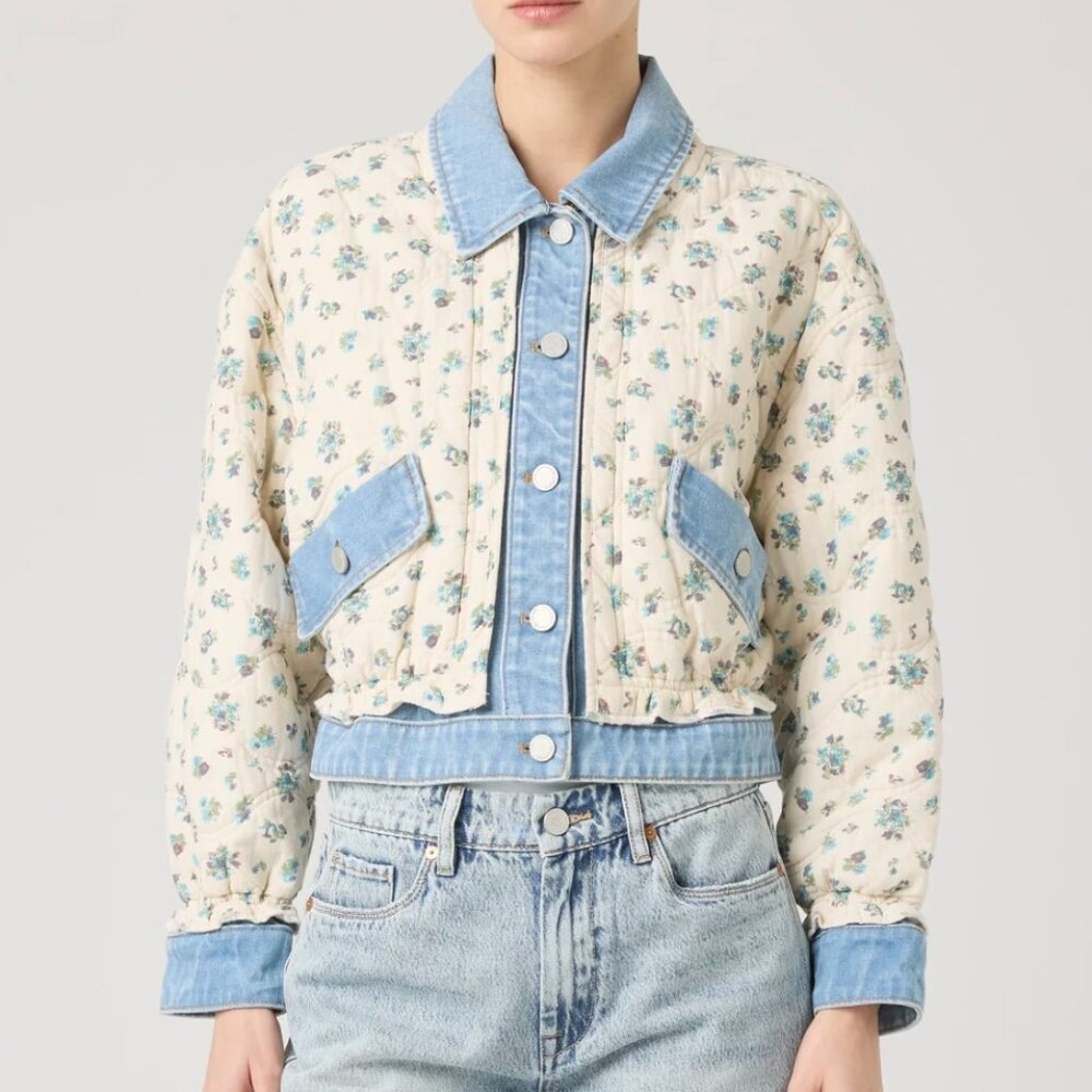 Blank NYC Floral Denim Jacket - Picture 6 of 7